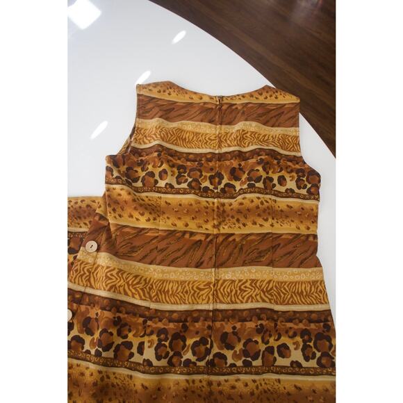 Sag Harbor Animal Print Safari Midi Dress – Size M (see measurements) - Picture 4 of 7